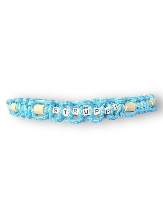 EM-Keramik Hundehalsband in hellblau. Hinten