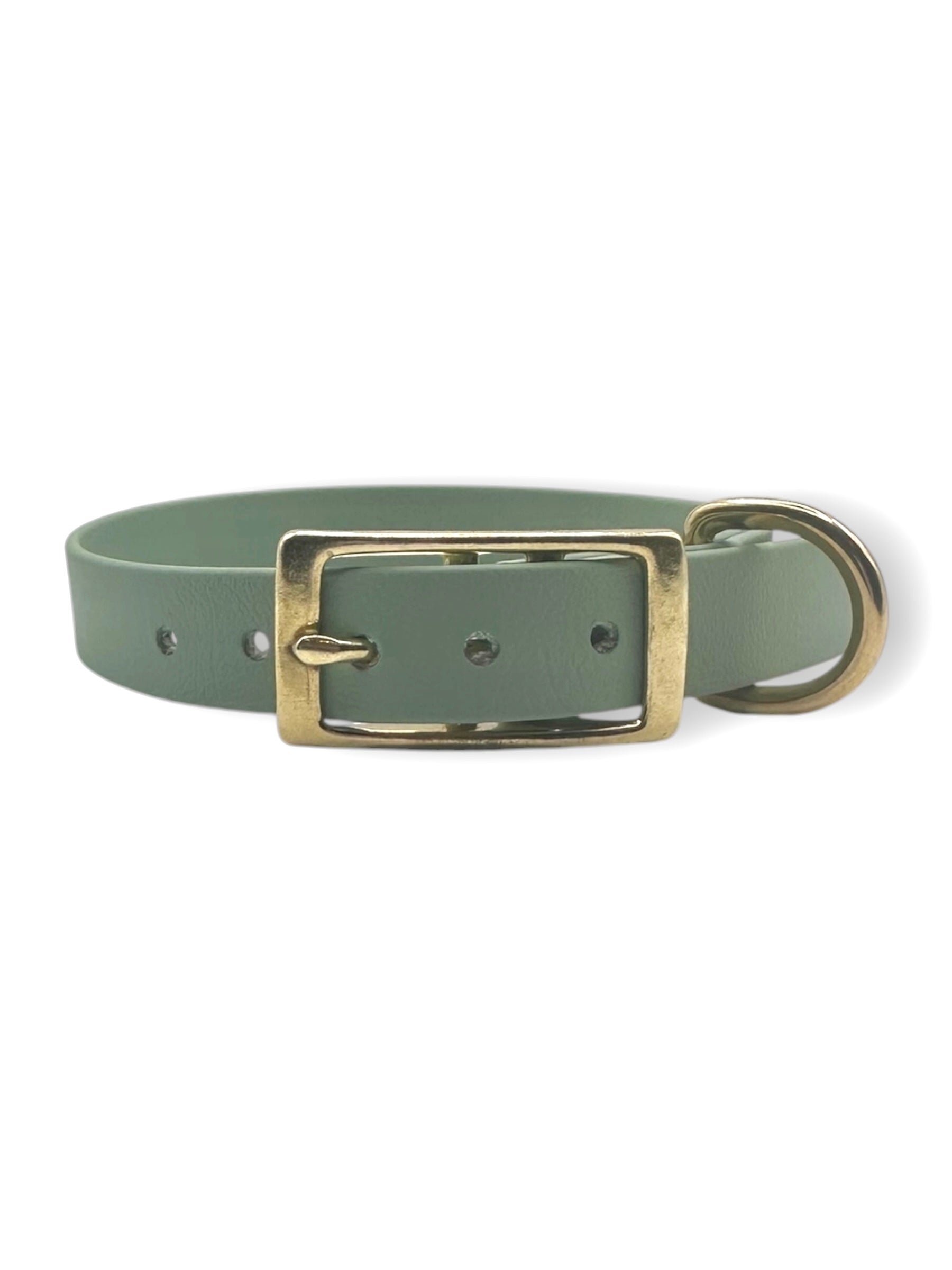 BioThane Halsband MINIMAL in “Foggy Grün“ – WunschKnotenAtelier