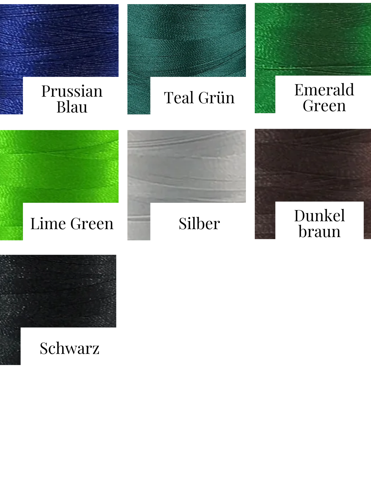 Farbkatalog Tarnfarben zum sticken