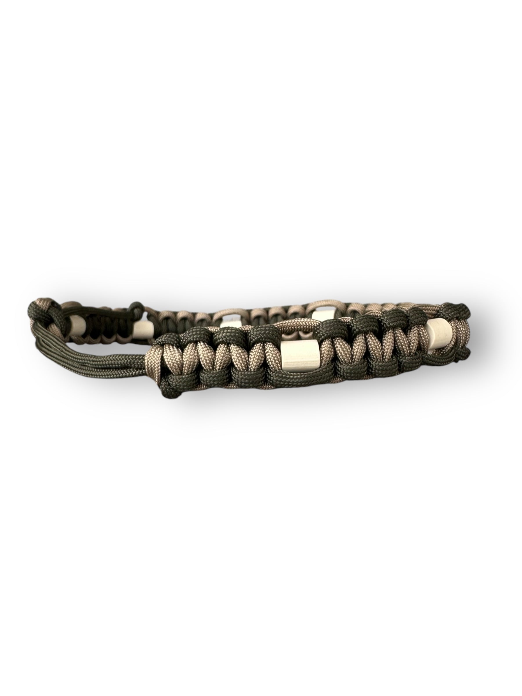 EM-Keramik Hundehalsband “Ranger Grün & Pale Tan” – WunschKnotenAtelier