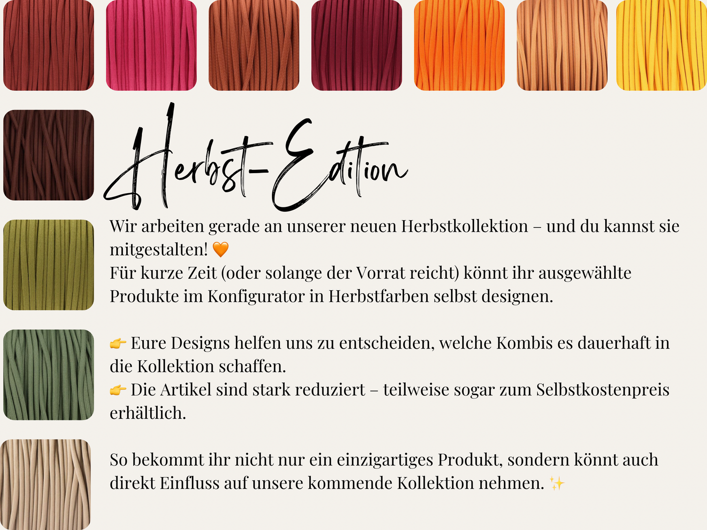 Tau 10mm Seil Wunschfarbe Herbst-Edition