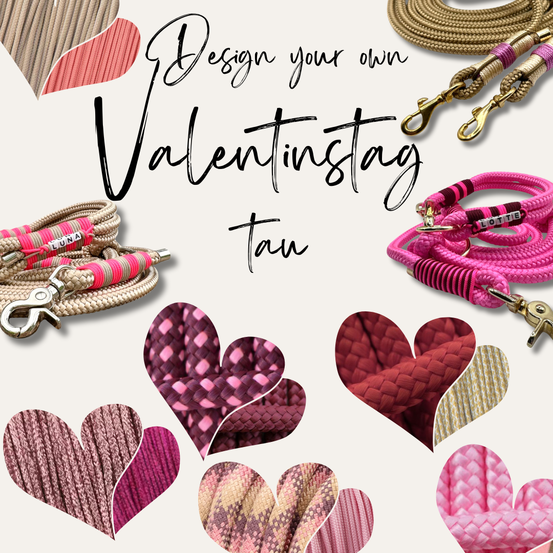 VALENTINSTAG Tauleine, Tauhalsband oder Tauset