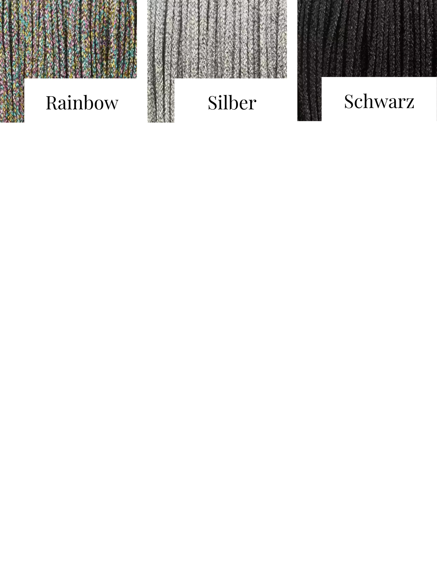 Tau Glitter-Edition 6mm/8mm/10mm - Halsband, Leine oder Set