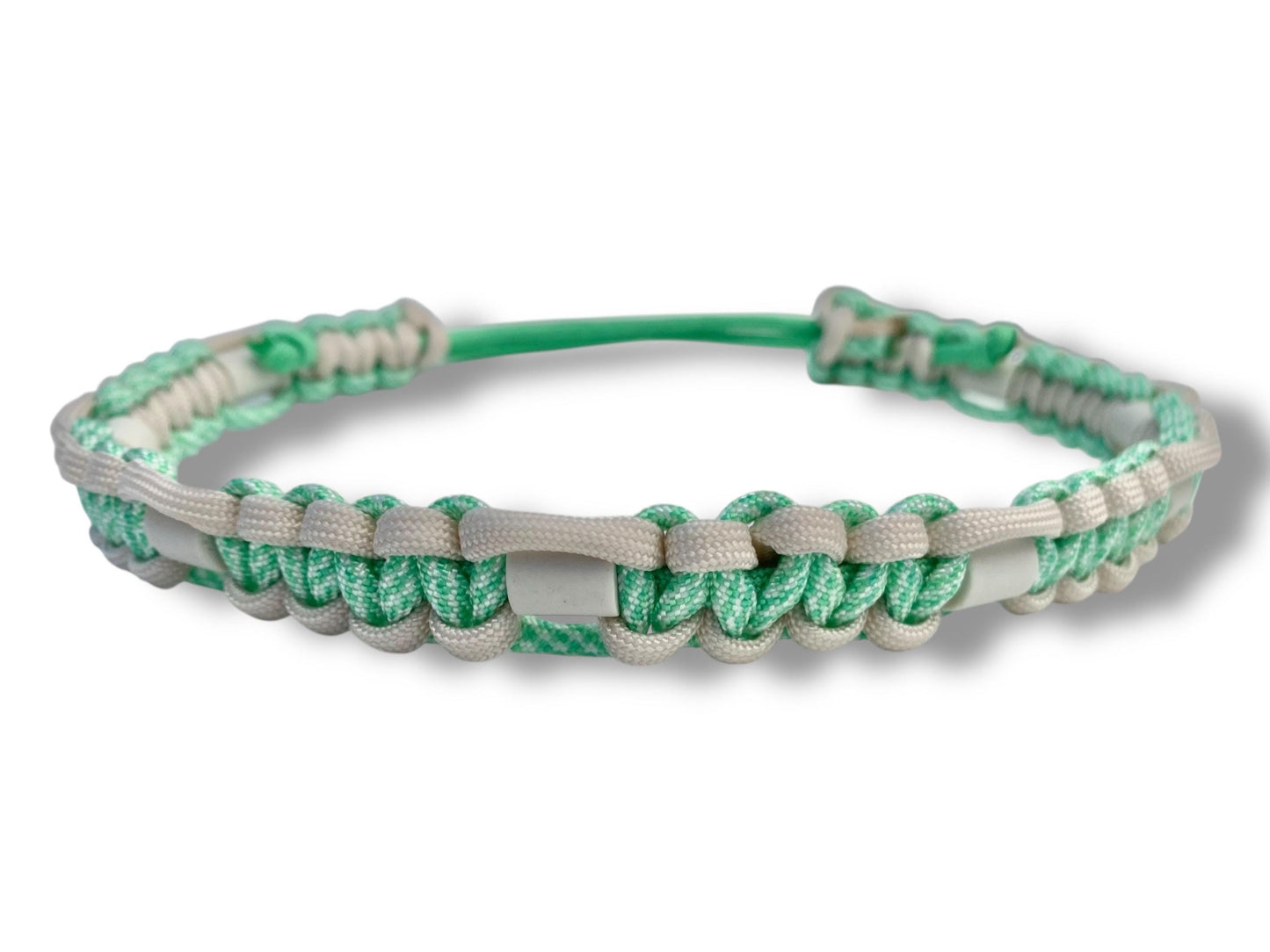 EM-Keramikhalsband “White & Mint Diamonds”