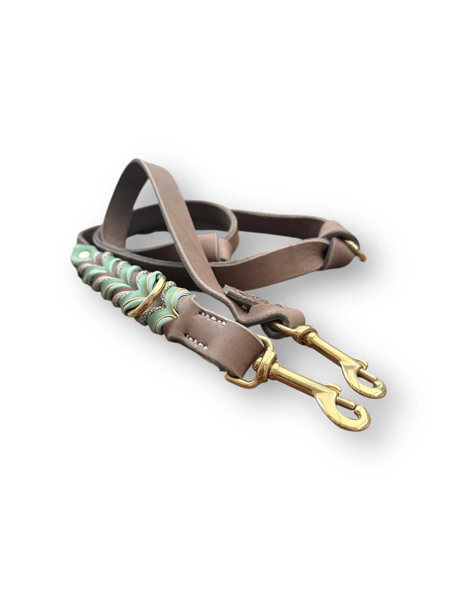 Lederleine "Mint & Taupe"