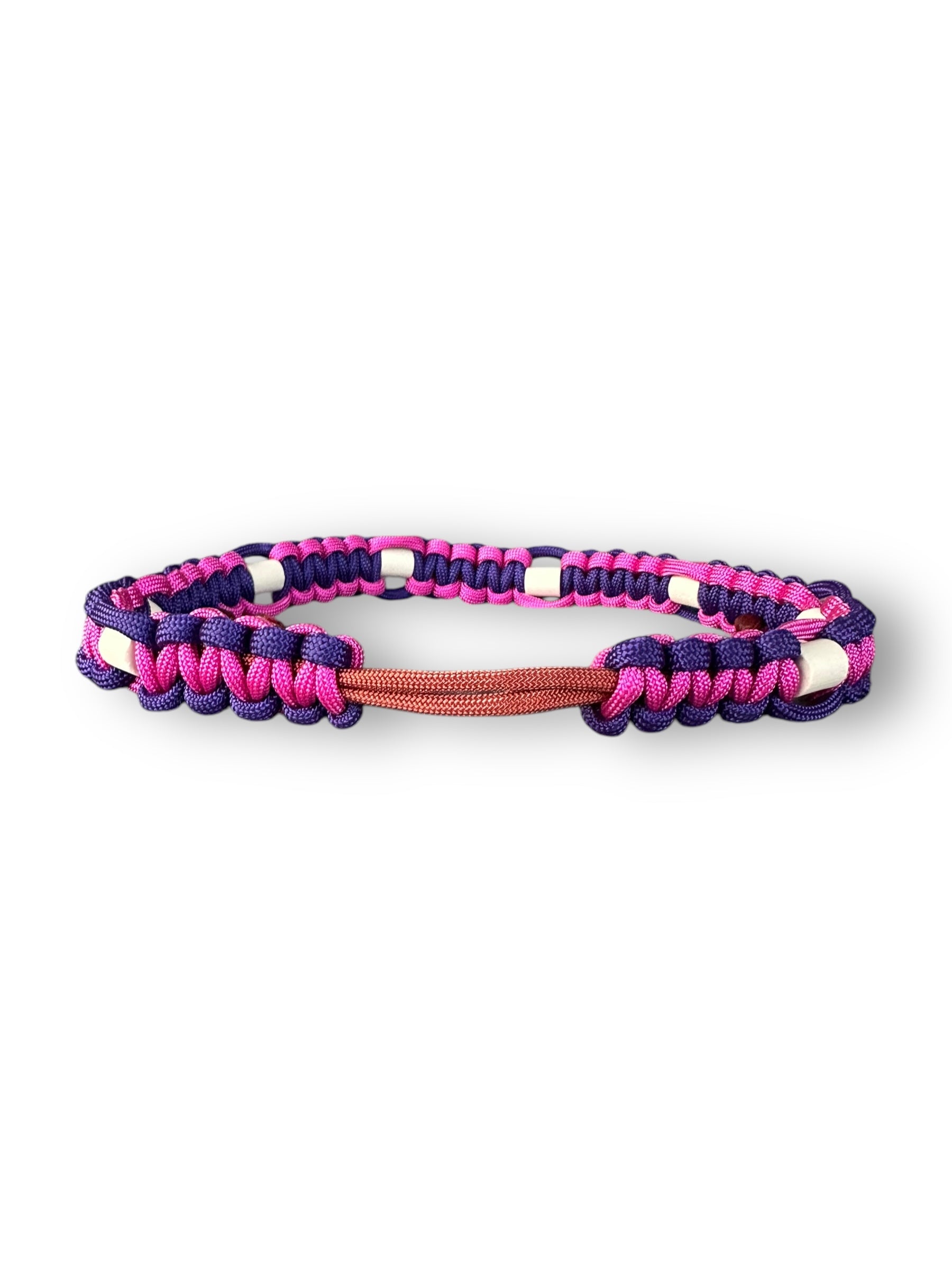EM-Keramik Halsband für Hunde. In den Farben Lila, Rosa und Bronze - Seitenansicht