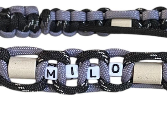 EM-Keramikhalsband Reflektierend “Lavender Lila & Reflectable Black”