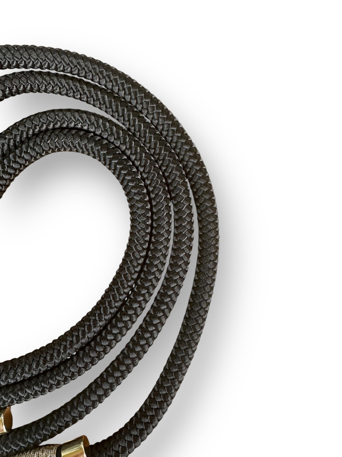 Tau-Leine 10mm bestehend aus "Schwarz" Seil & "White & Gold Diamonds" Umwickelung