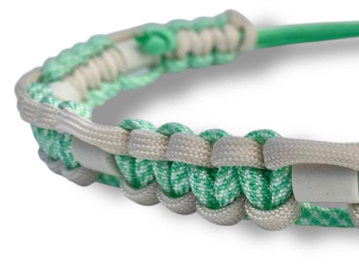 EM-Keramikhalsband “White & Mint Diamonds”