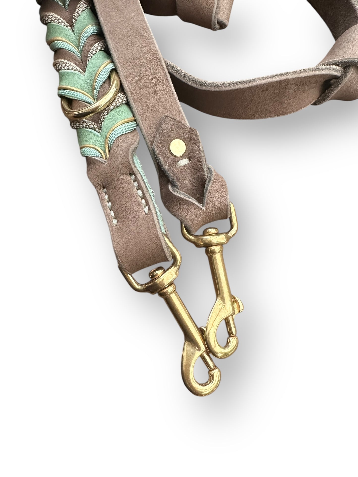 Lederleine "Mint & Taupe"