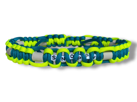 EM-Keramikhalsband “Ultra Neon Gelb & Caribbean Blau”