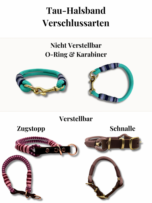 Tau Glitter-Edition 6mm/8mm/10mm - Halsband, Leine oder Set