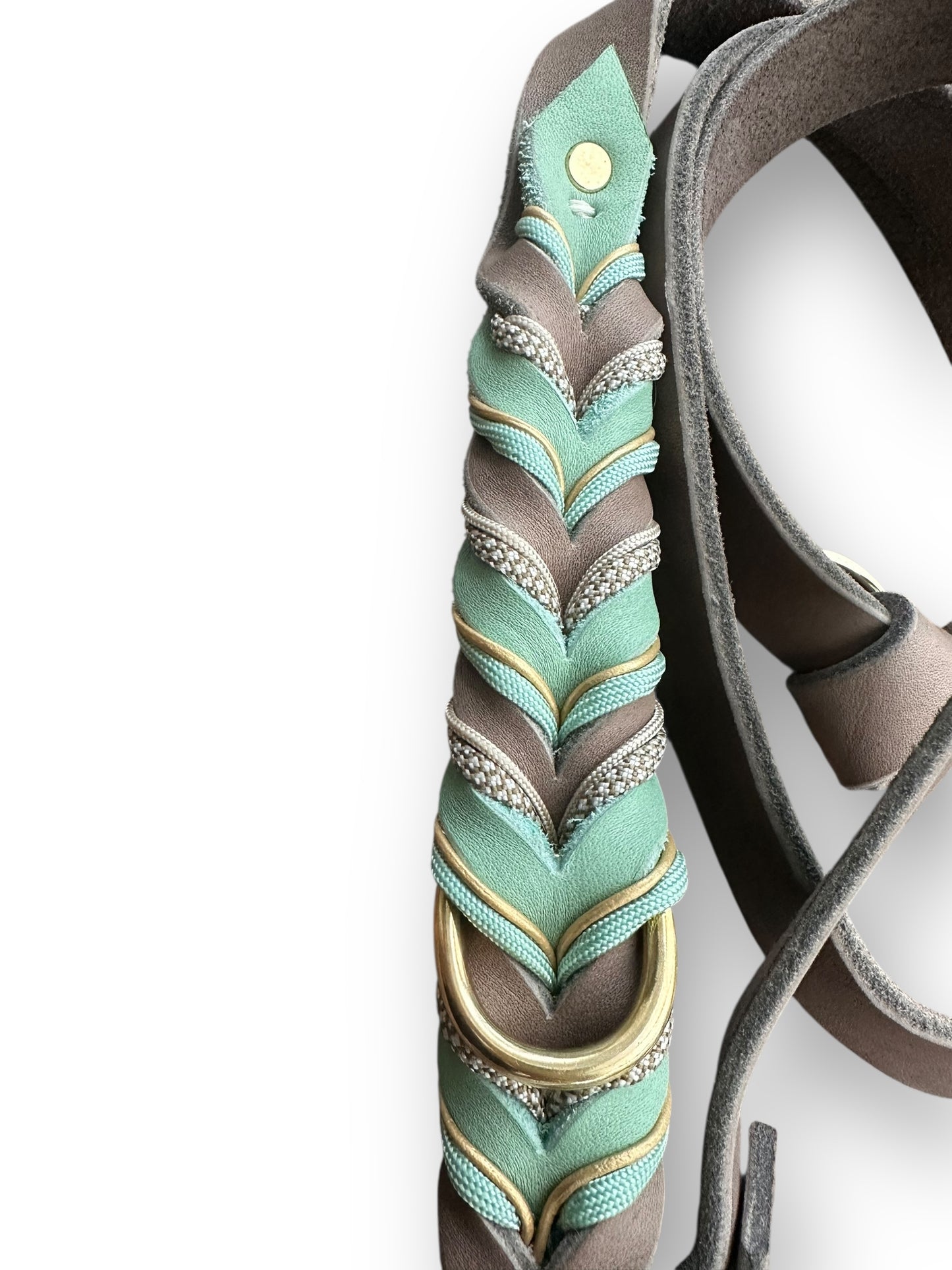 Lederleine "Mint & Taupe"