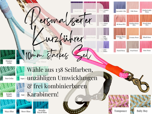 Kurzführer in deiner Wunschfarbe 10mm Seil - individuell & handgefertigt