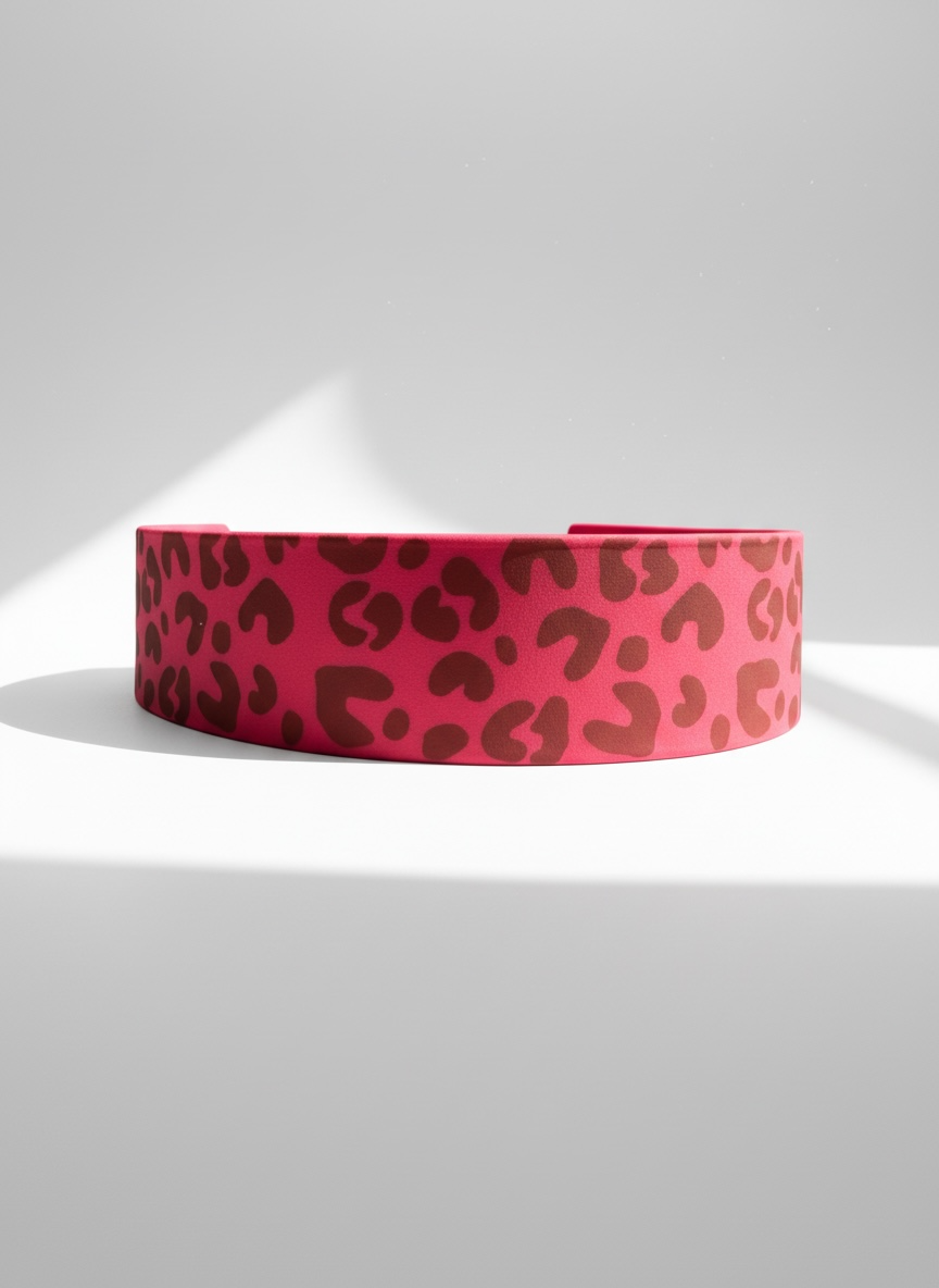BioThane in Neon rosa mit Leo Print 