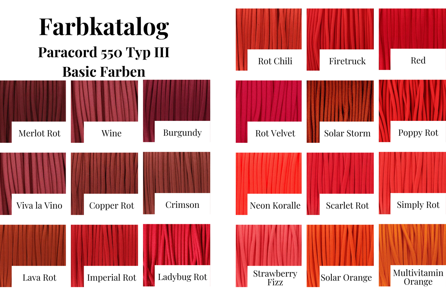 Paracordleine in deiner Wunschfarbe - individuell & handgefertigt