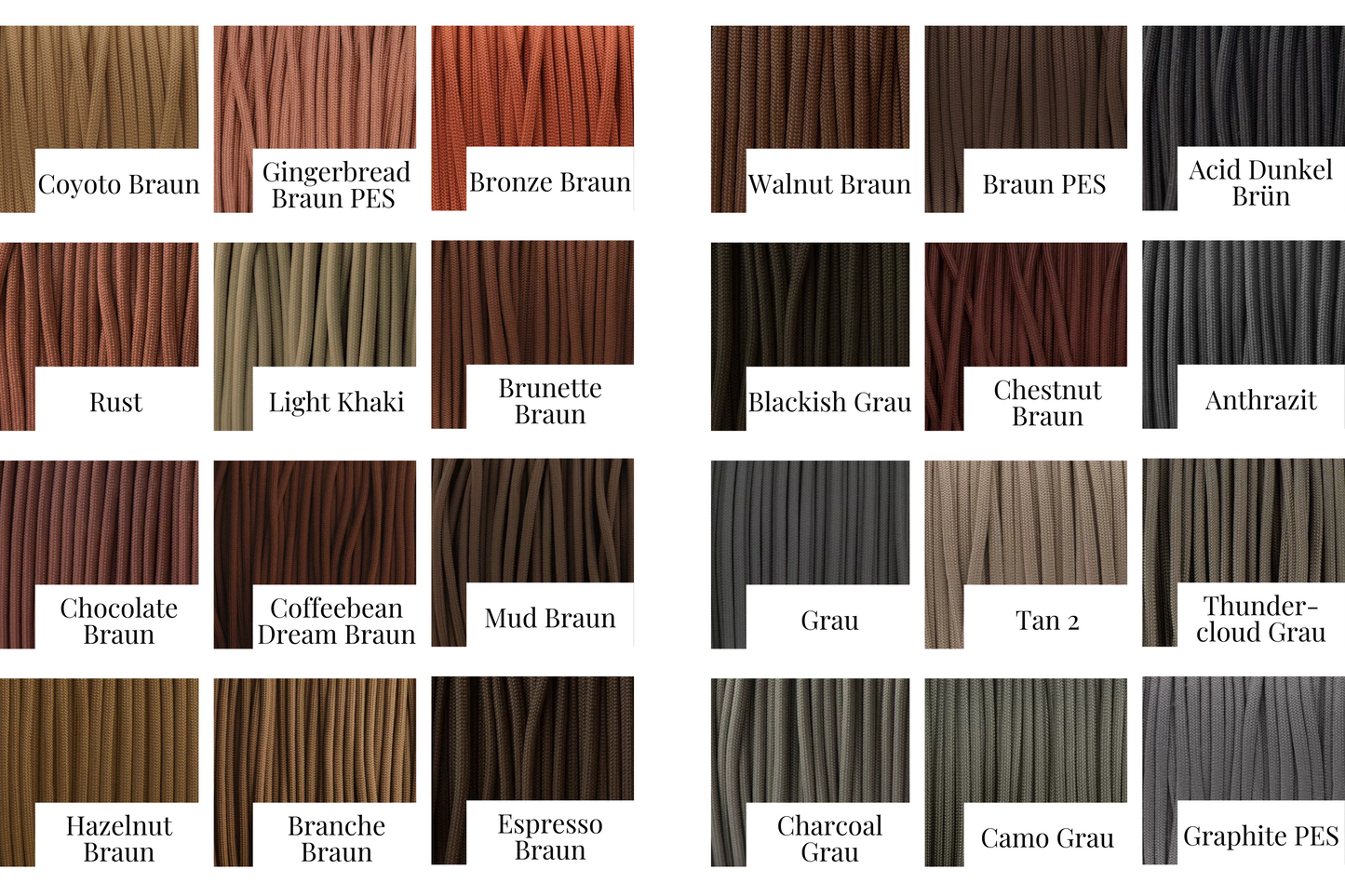 Paracordleine in deiner Wunschfarbe - individuell & handgefertigt