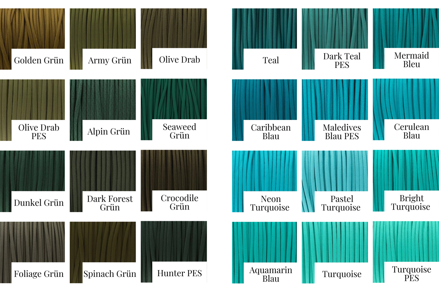 Paracordleine in deiner Wunschfarbe - individuell & handgefertigt
