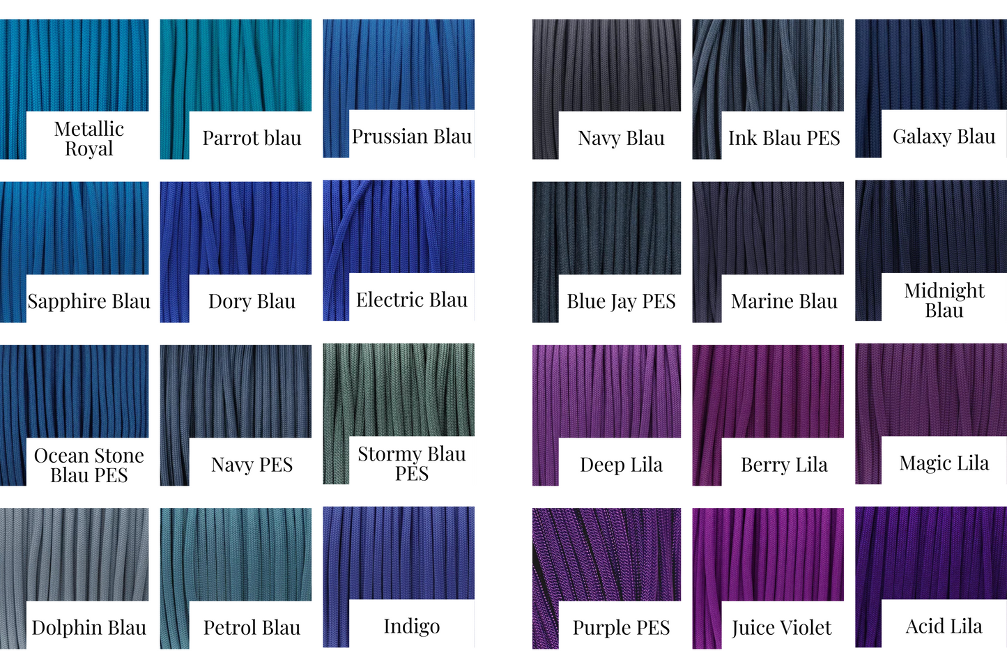 Paracordleine in deiner Wunschfarbe - individuell & handgefertigt