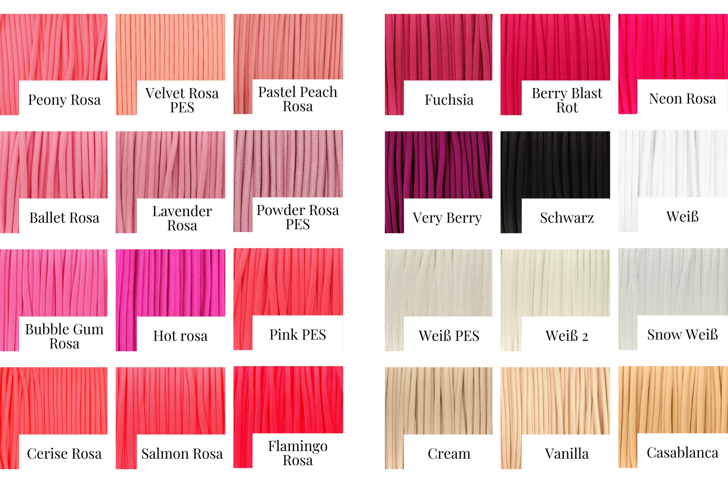 Paracordleine in deiner Wunschfarbe - individuell & handgefertigt