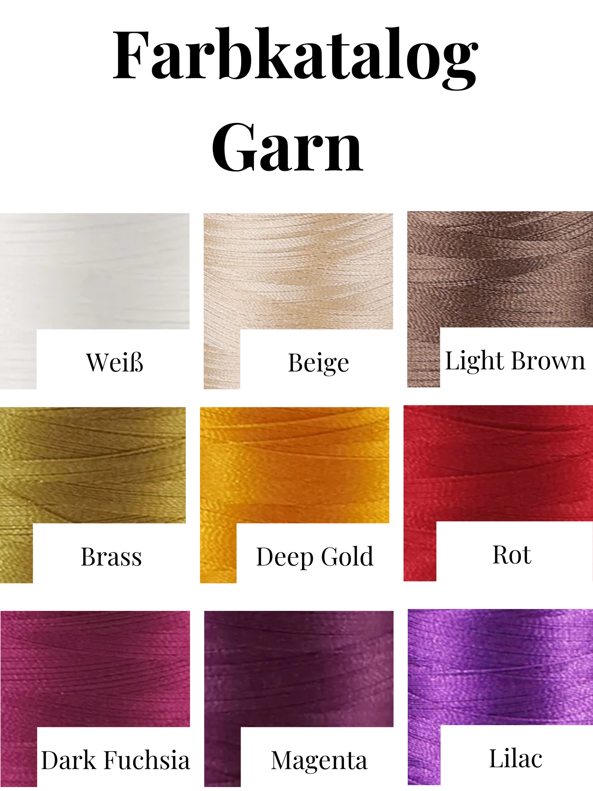 Farbkatalog Tarnfarben zum sticken 