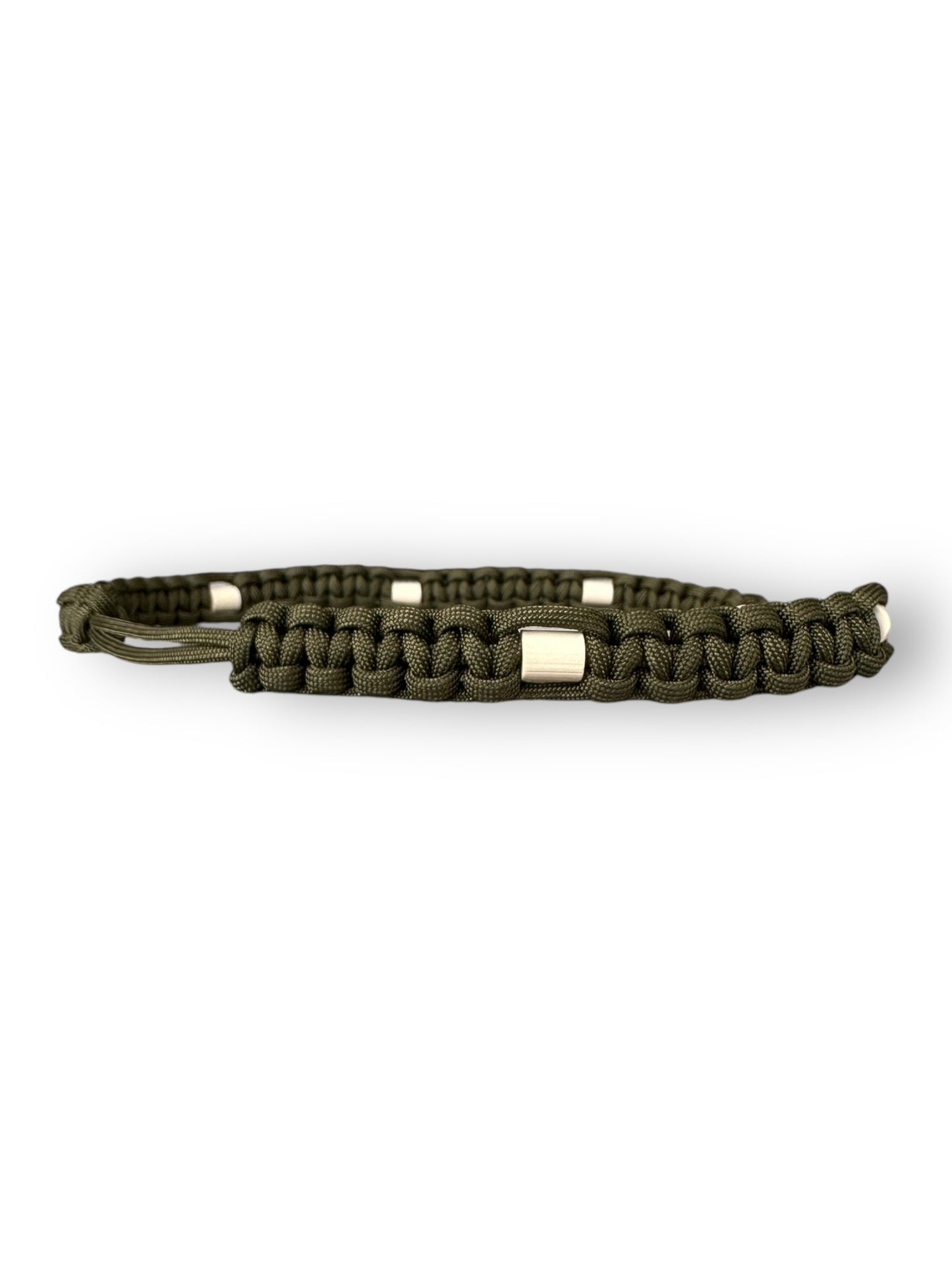 Hundehalsband mit EM-Keramik Perlen in der Farbe Olive Drab  Seite