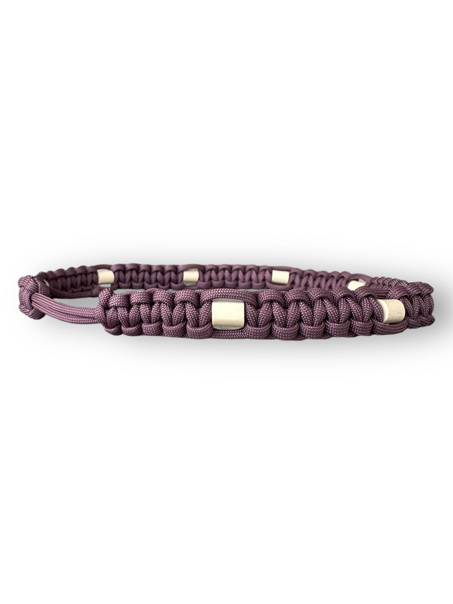 Hundehalsband mit EM-Keramikperlen in der Farbe marvelous mauve Seite