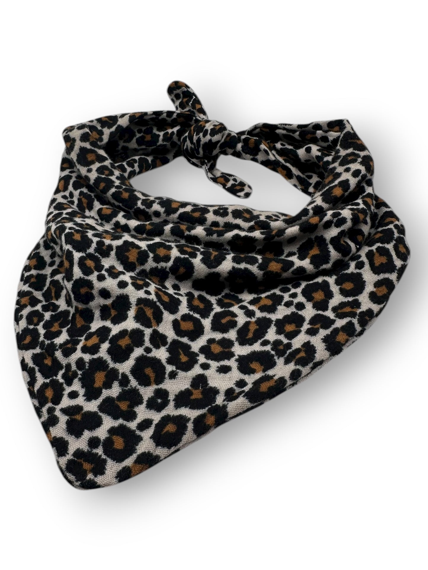 Hundehalstuch in Leoparden Optik. Leo Muster für deinen Hund. 100% Baumwolle