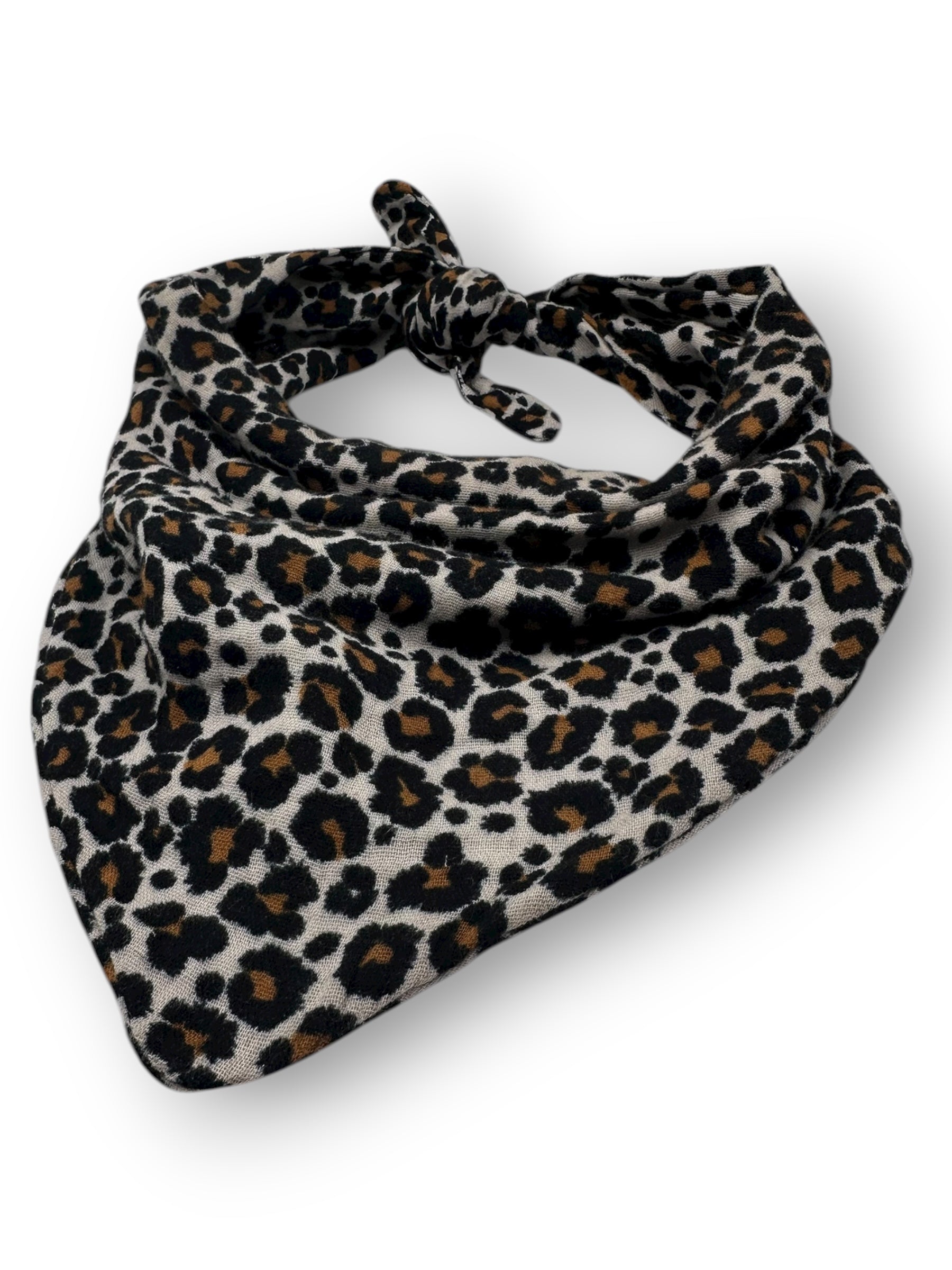 Hundehalstuch in Leoparden Optik. Leo Muster für deinen Hund. 100% Baumwolle