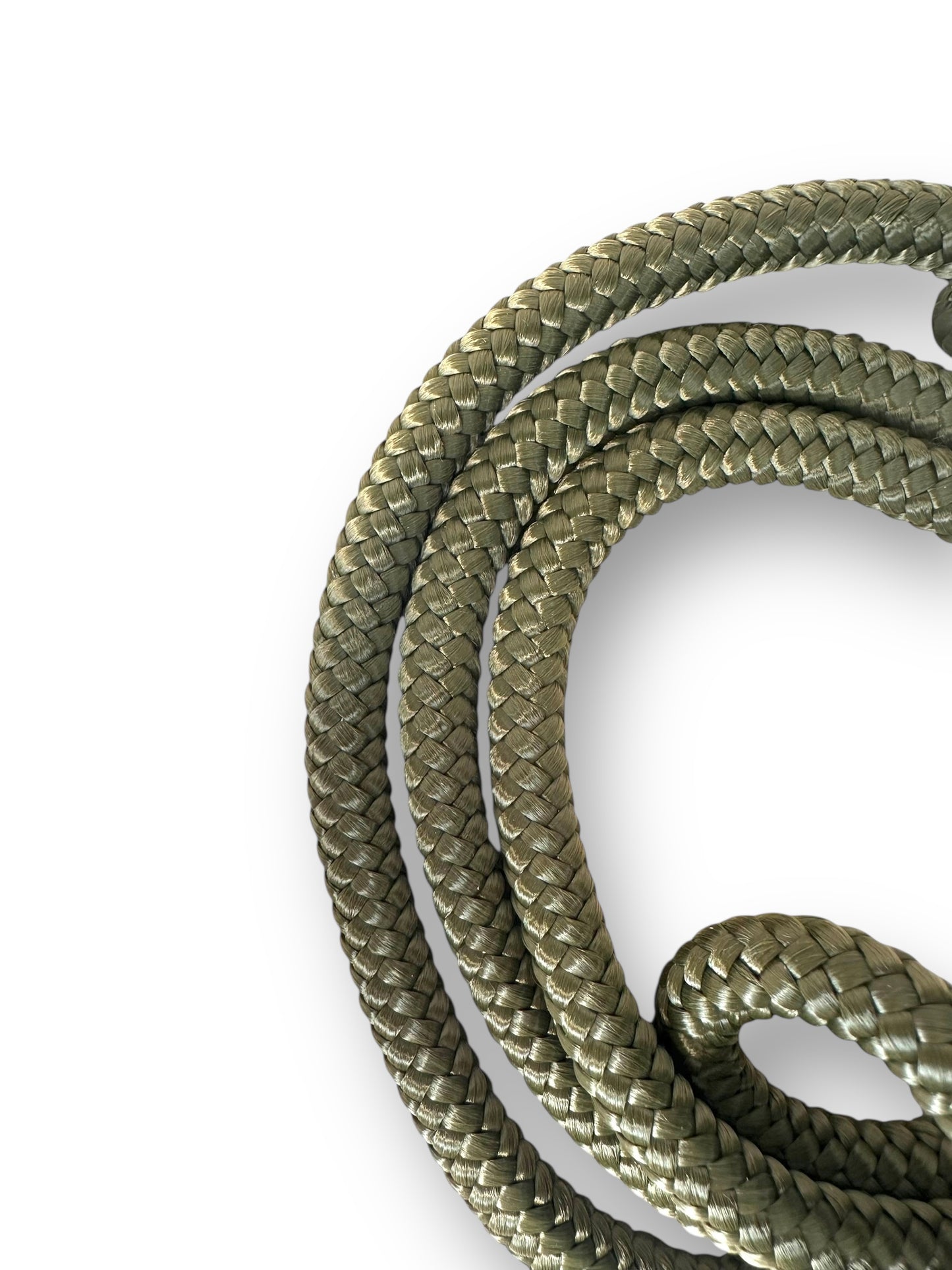 Hundeleine aus 10mm starkem raus in der Farbe Arms Green mit goldenen Details - seil