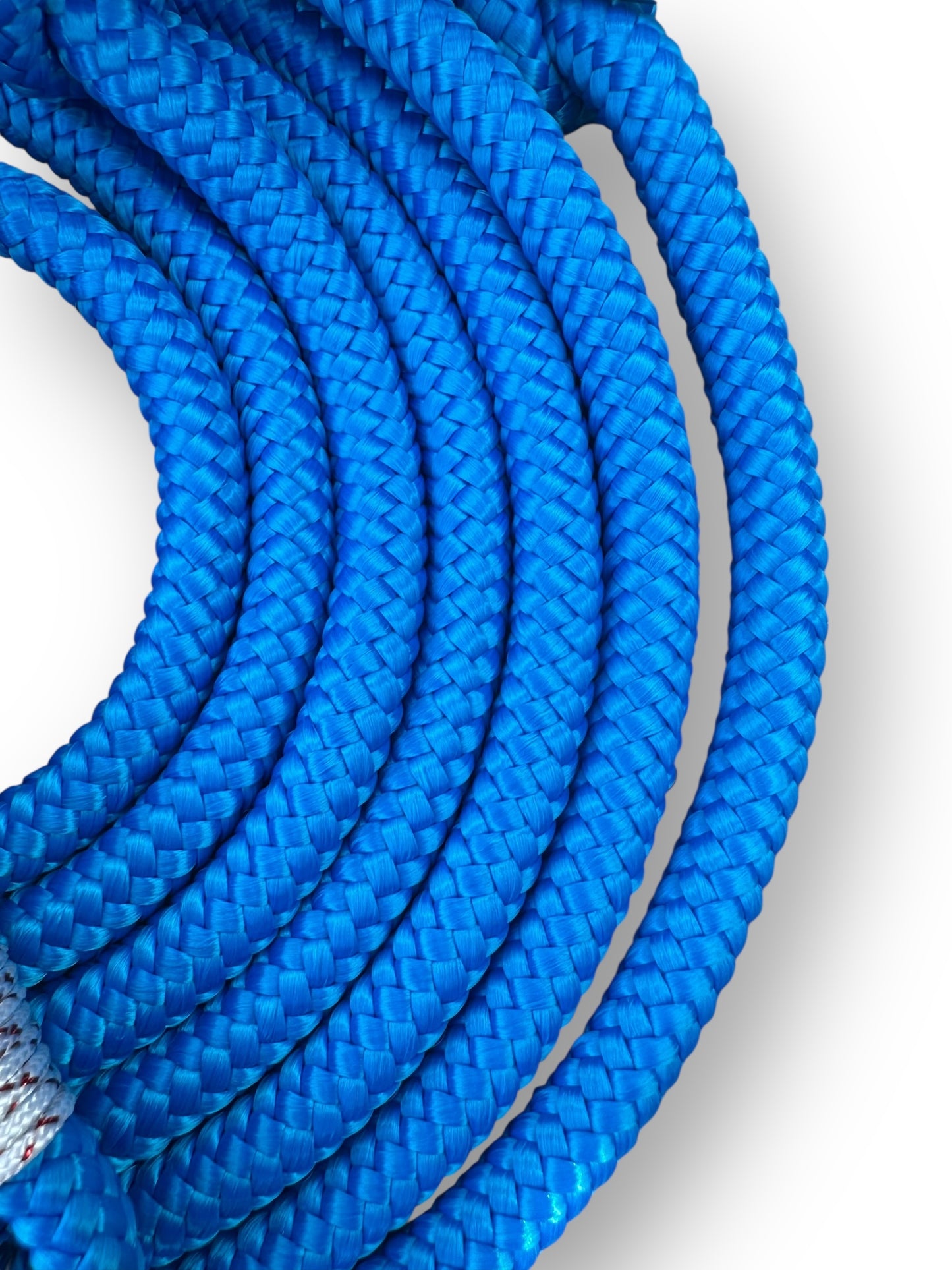 Hundeleine aus 10mm Tau in metallic royal blau unheimlich weiß rot Glitzer Details Seil