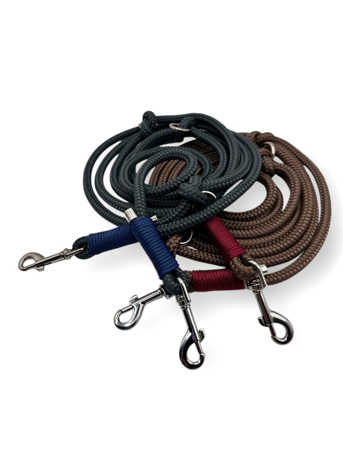 Hundeleine aus Tau in blau und grau perfekte Herbst Leine. Personalisierbar und anpassbar. 