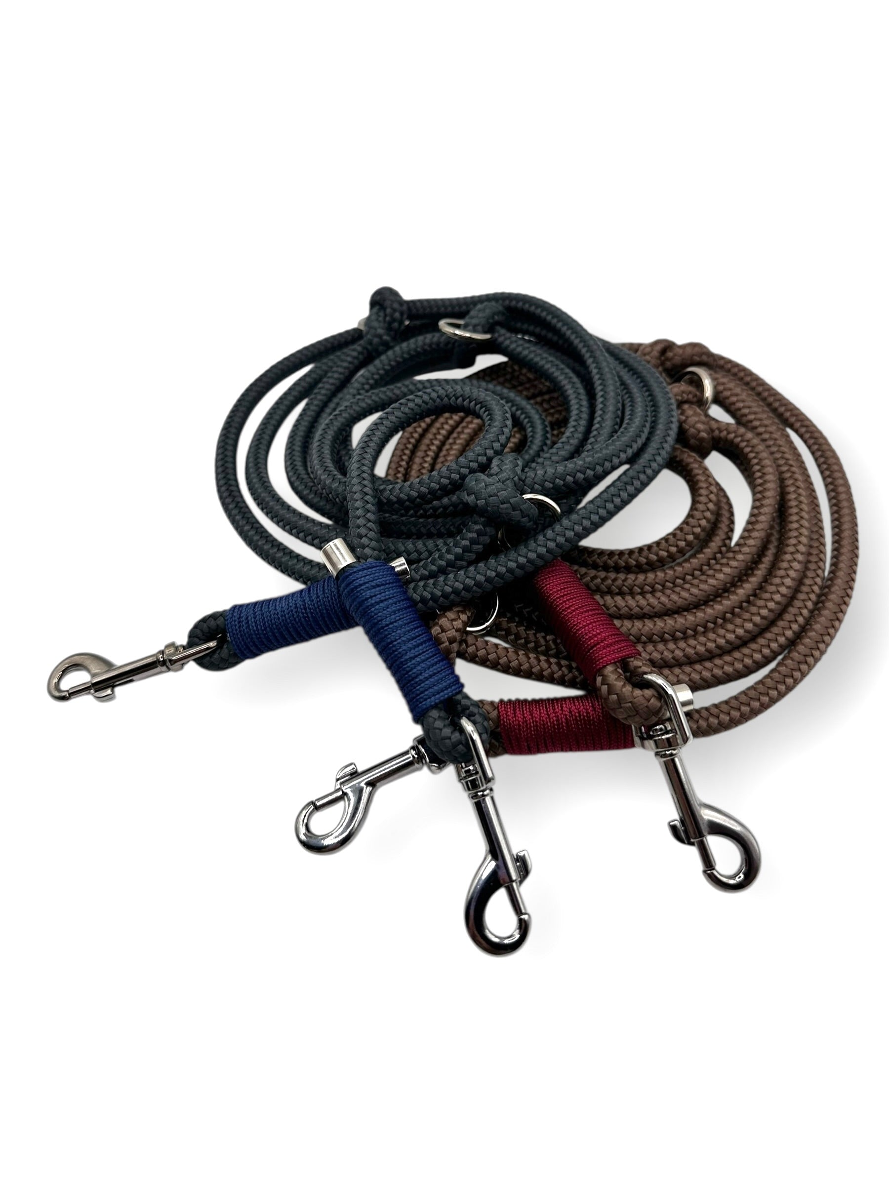 Hundeleine aus Tau in blau und grau perfekte Herbst Leine. Personalisierbar und anpassbar. 