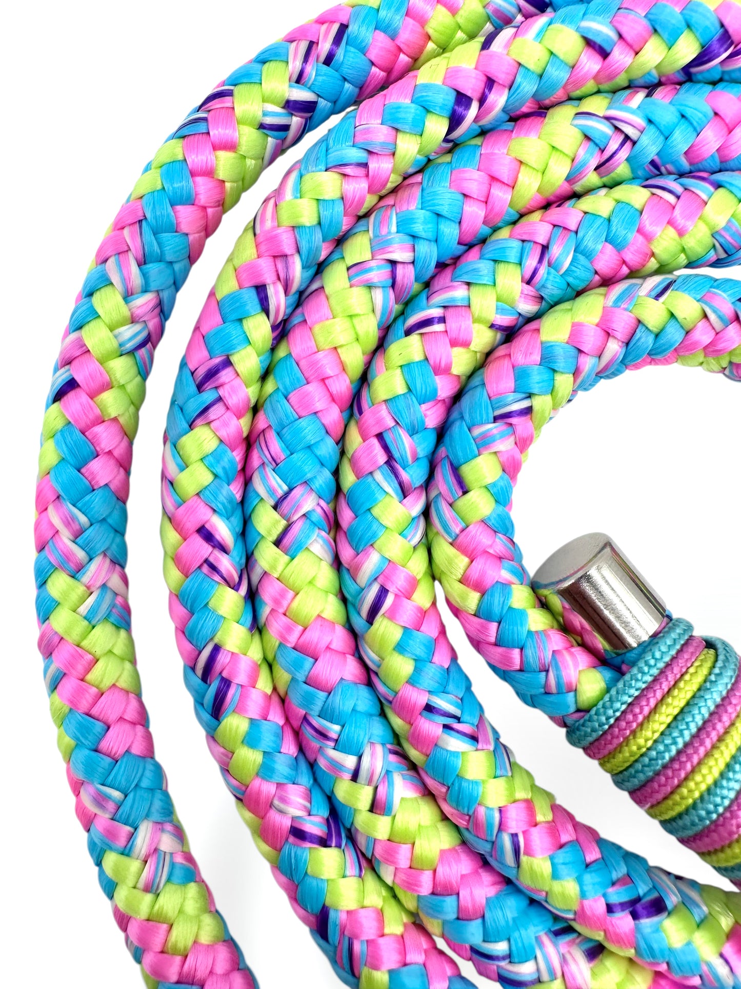 Hunde set bestehend aus Tauhalsband und Tauleine in knalligen Neon Farben. lime, Rosa und Blau. Geeignet für mittlere und große Hunde. Hundeset Bubbel gum