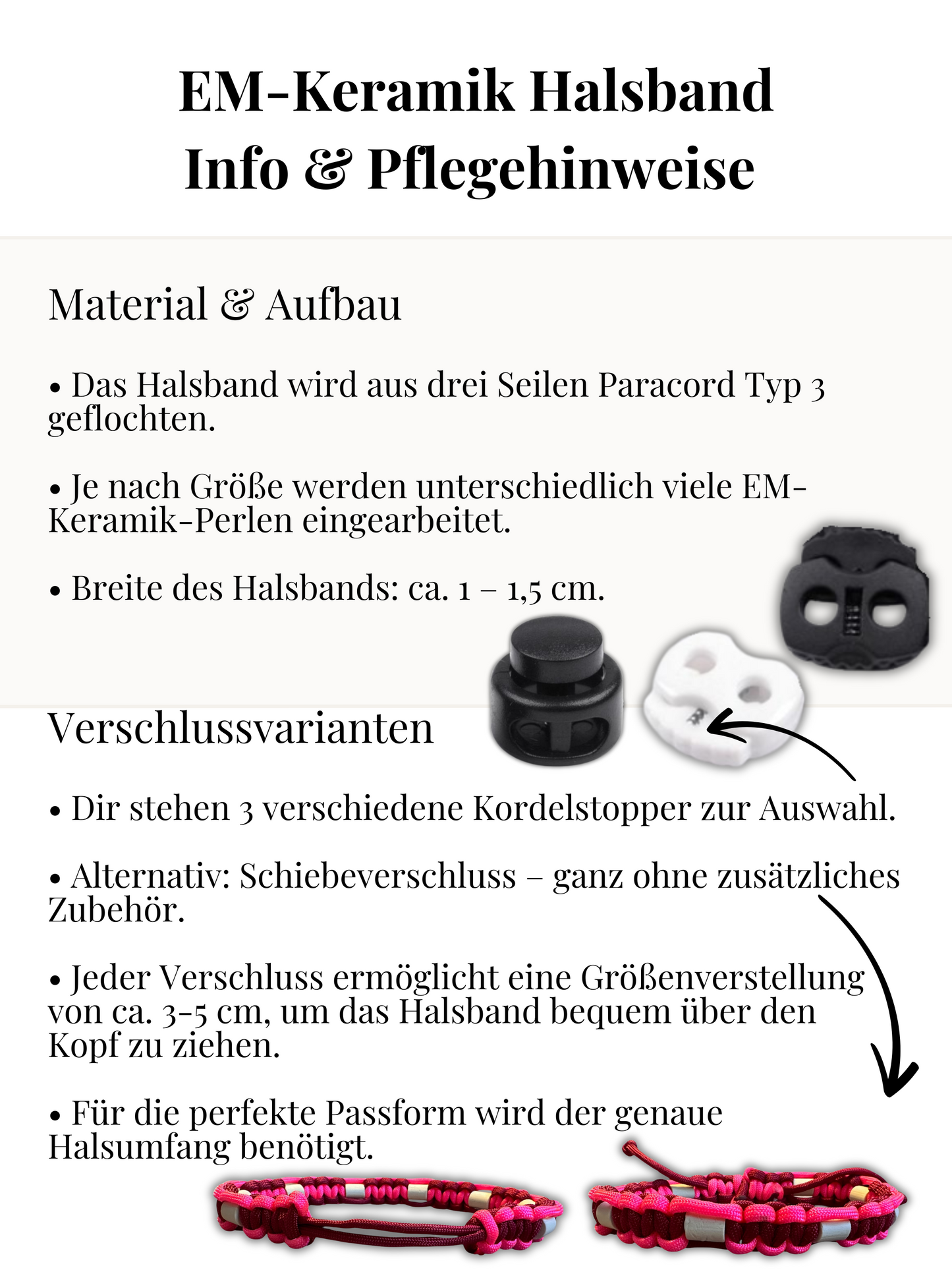 EM-Keramikhalsband – Handgefertigter Schutz für deinen Hund