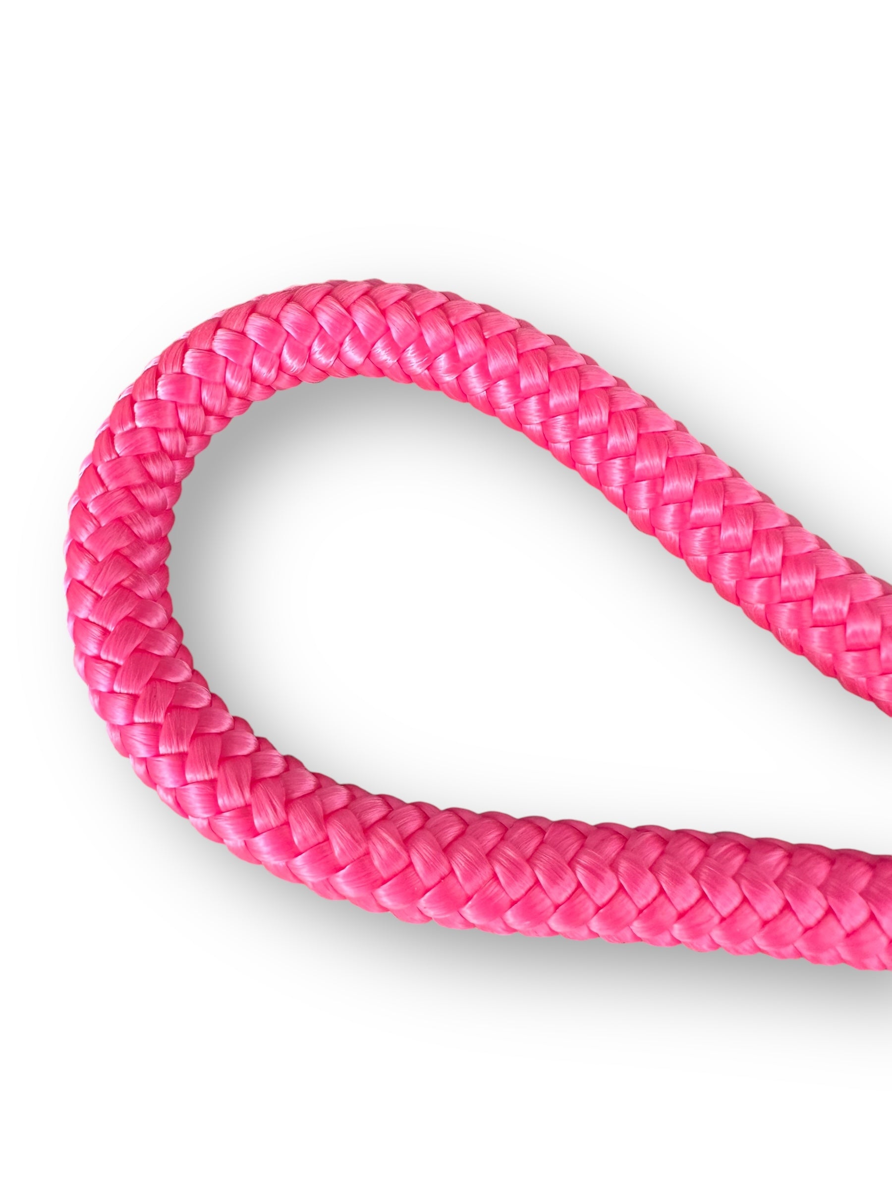 Kurzführer für Hunde aus 10mm starken ppm Tau. In neon rosa und Neon orange Details handschlaufe 