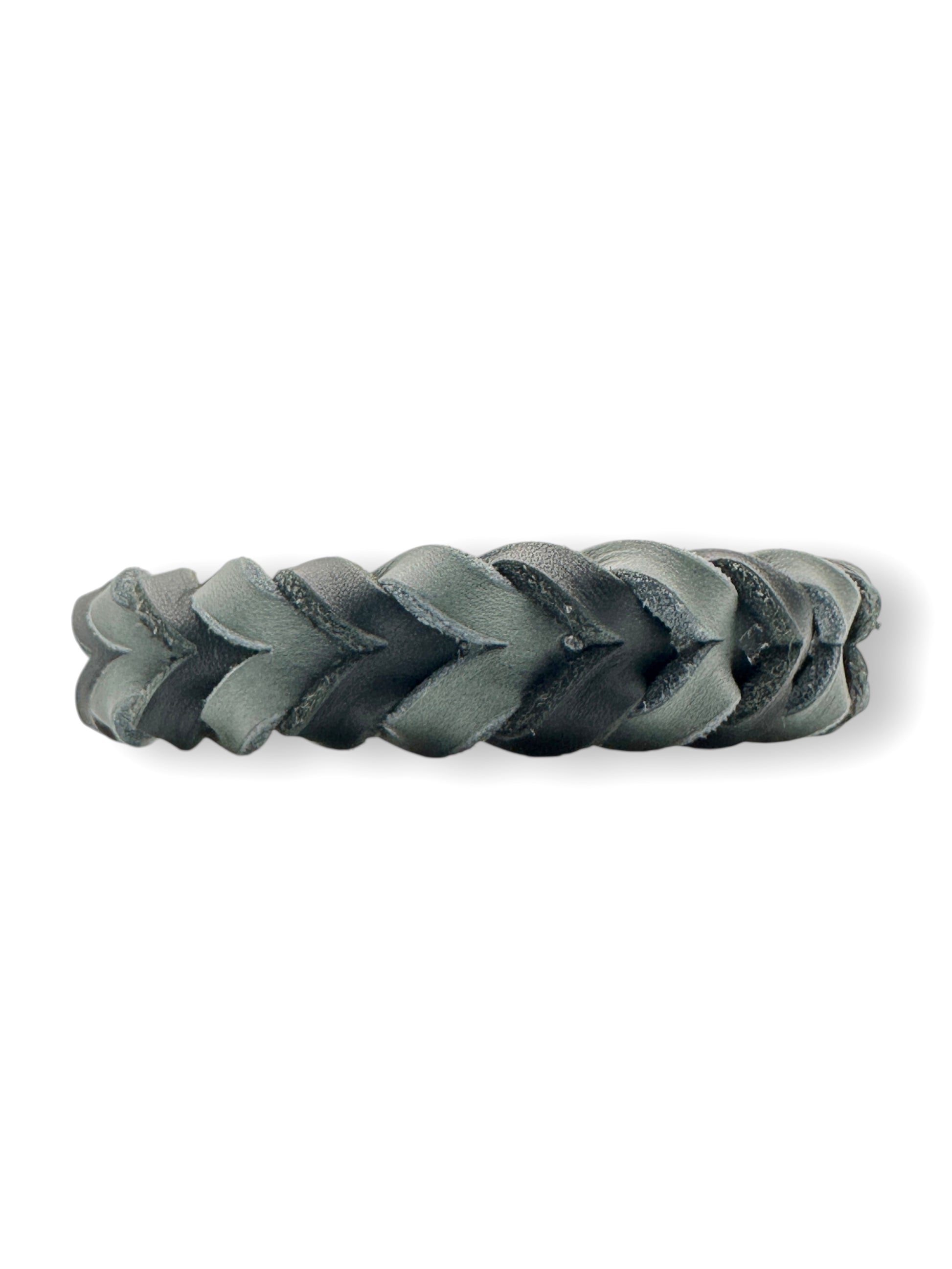 Hundehalsband aus Fettleder in Schwarz und Grau. Lederhalsband in verschiedenen Breiten erhältlich.