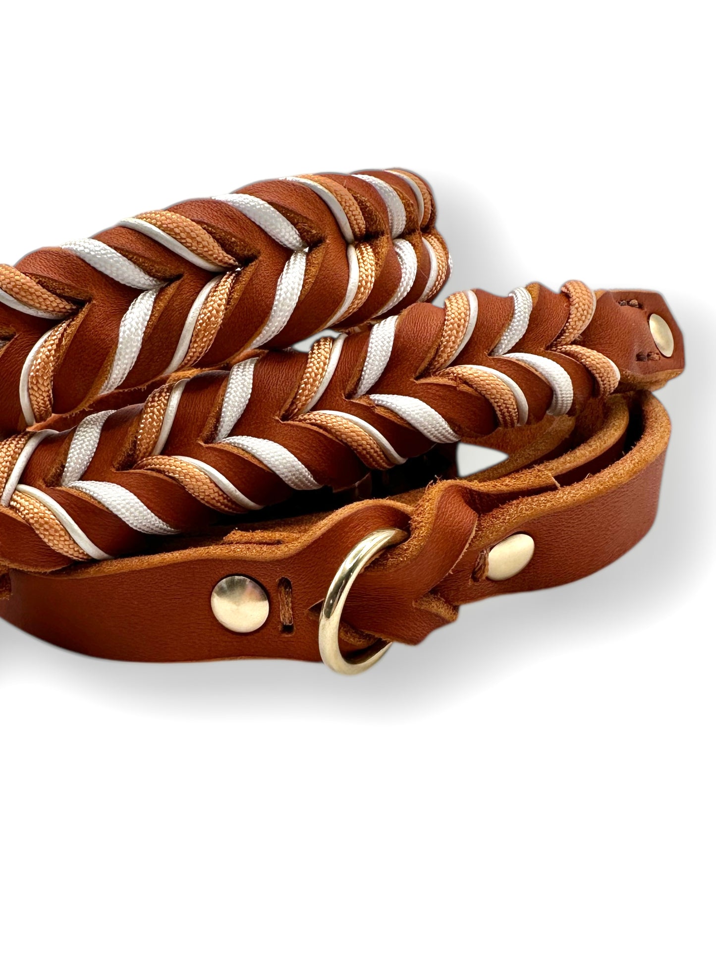 Lederset WEAVE in "Whisky"