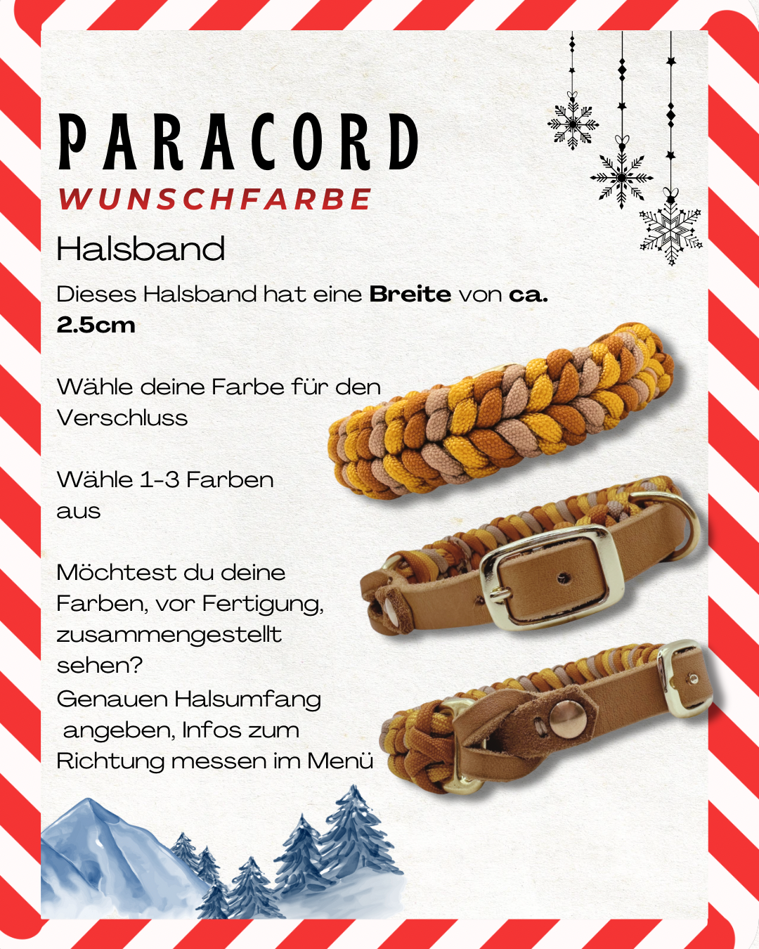 Paracord hundezubehör in deiner Wunschfarbe limitierte Winter Farben. Leine, Halsband oder Set. Passend für alle Hunde da es an das Gewicht angepasst wird.