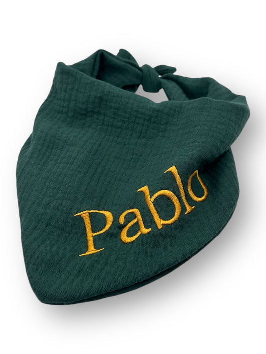 Hundehalstuch Musselin DUNKELGRÜN