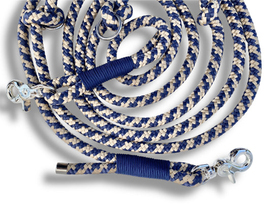 Tau-Leine 10mm bestehend aus "Majestic" Seil & "Galaxy Blau" Umwickelung