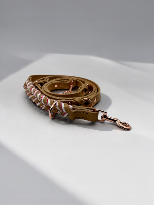 Lederleine WEAVE in "Camel x Flowers"