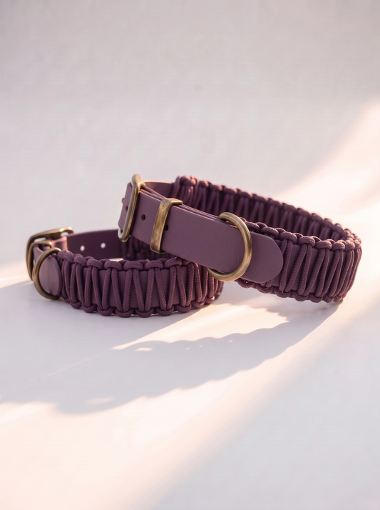 Halsband/Set BioThane MINIMAL WRAP - AUBERGINE X MARVELOUS MAUVE