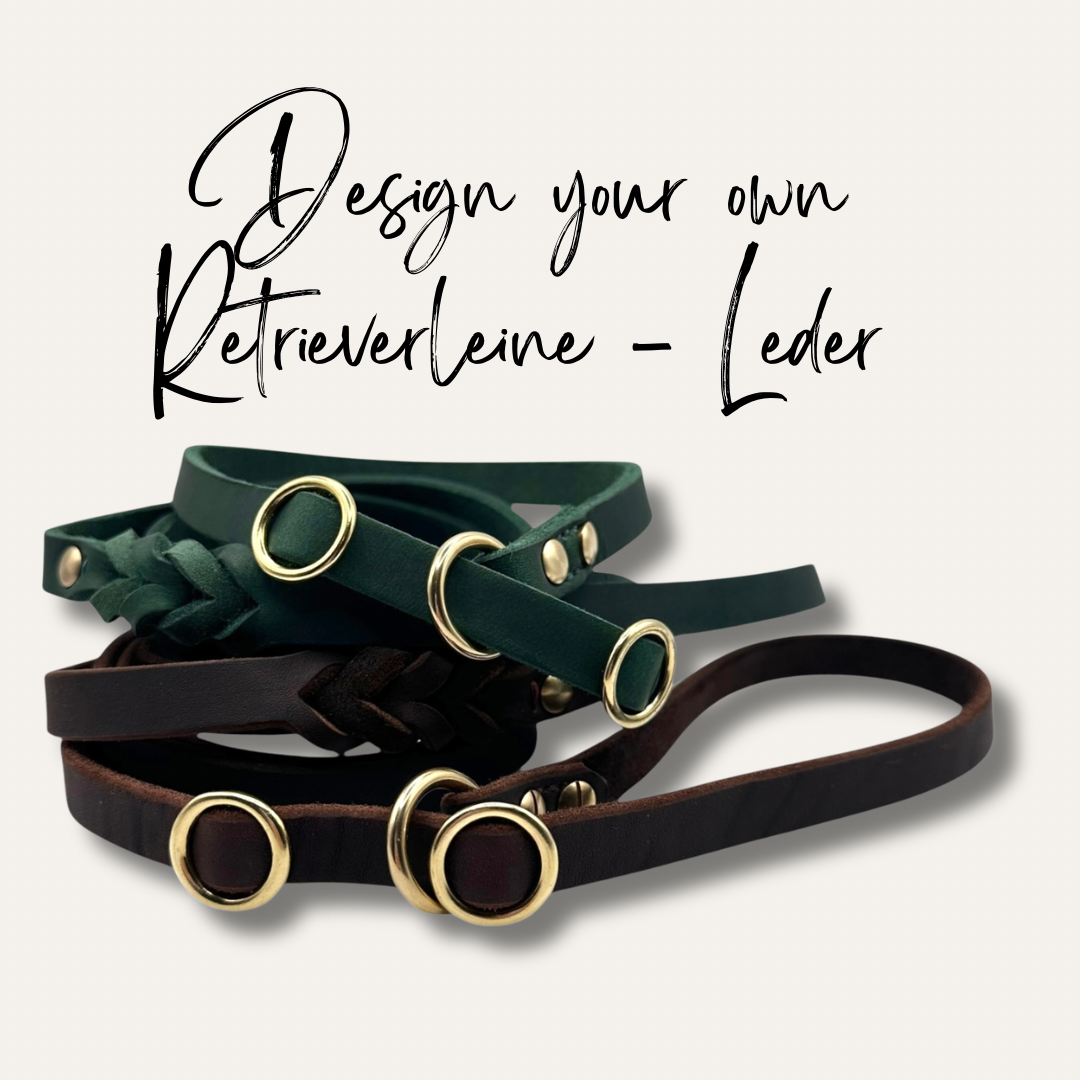 Designe deine eigne Retrieverleine aus Leder in deiner Wunschfarbe