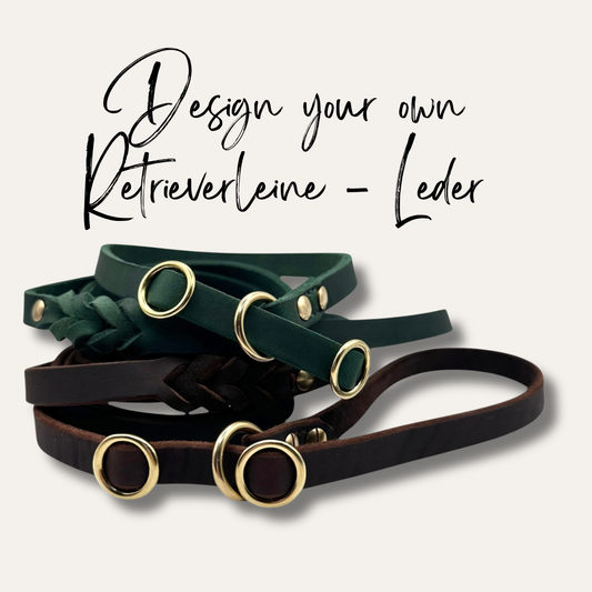 Designe deine eigne Retrieverleine aus Leder in deiner Wunschfarbe