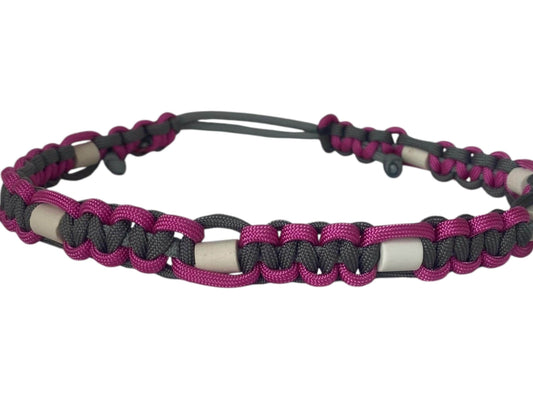 EM-Keramikhalsband “Very Berry & Grau”