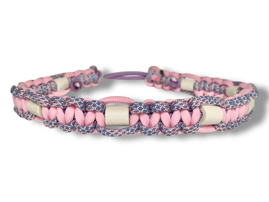 EM-Keramikhalsband “Zuckerwatte Rosa & Art Deco”